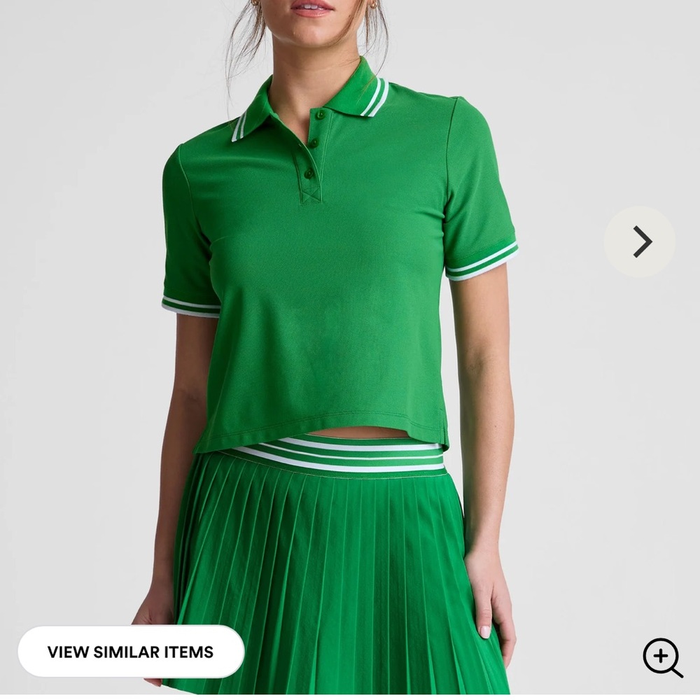 Beyond Yoga Green Polo Shirt - Picture 4 of 5